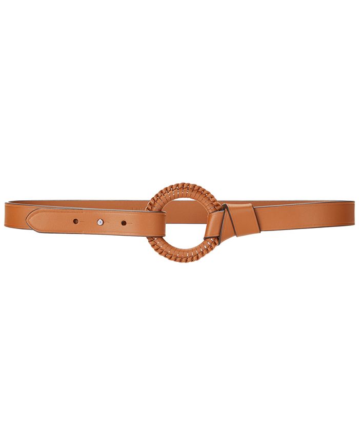 Lauren Ralph Lauren O-Ring Leather Belt & Reviews - Belts - Handbags &  Accessories - Macy's