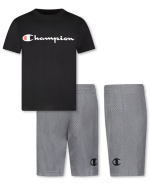 Champion Baby Boys 2-Pc Logo T-Shirt & Mesh Shorts Set