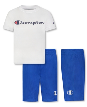 Champion Baby Boys 2-Pc Logo T-Shirt & Mesh Shorts Set