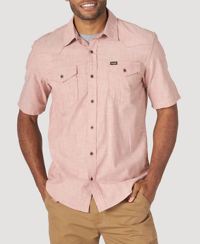 Wrangler Men's Free to Stretch Short Sleeve Shirt & Reviews - Casual  Button-Down Shirts - Men - Macy's