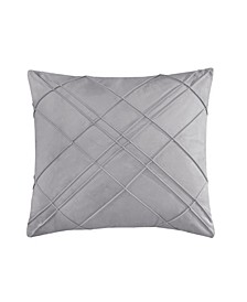 Naomi Pleated Velvet Square Pillow, 20" x 20"