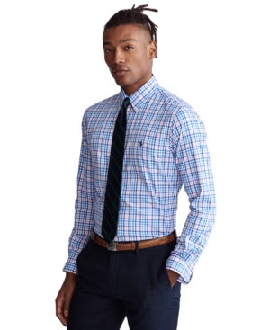 Polo Ralph Lauren Men's Big & Tall Plaid Performance Twill Shirt