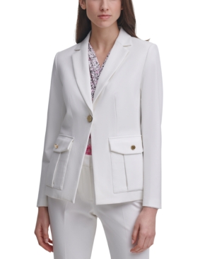 Dkny One-Button Knit Blazer
