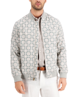 Tasso Elba Men's Medallion Bomber Jacket Created for Macy's