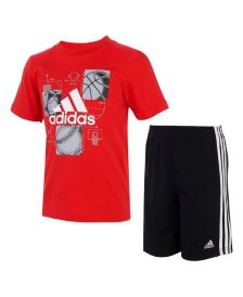 Little Boys Graphic T-shirt and Shorts Set, 2 Piece