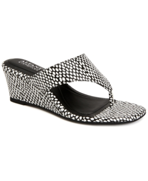 Alfani Step 'N Flex Andersonn Thong Wedge Sandals Created for Macy's Women's Shoes