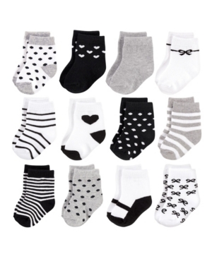 Baby Girls Cotton Rich Newborn and Terry Socks 12 Pack