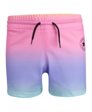 Converse Big Girls Rainbow Soft and Light Hacci Knit Shorts