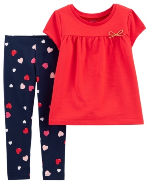 Carter's Baby Girl Heart Top and Legging Set