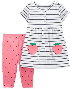 Carter's Baby Girls Strawberry Dress and Legging Set 2 Pieces
