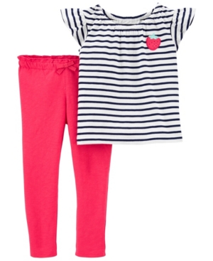 Carter's Baby Girls Strawberry Tee and Jersey Pant Set 2 Pieces