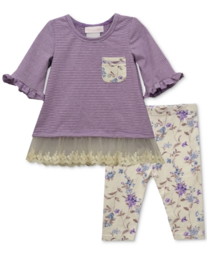 Bonnie Baby Baby Girls 2-Pc Tunic & Capri Leggings Set