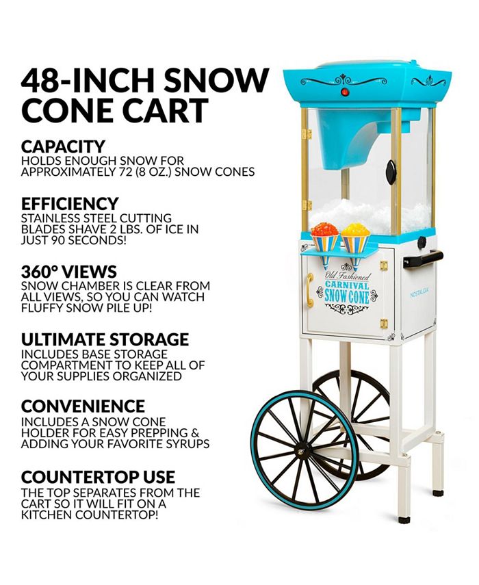 Nostalgia SCC399 Snow Cone Cart 48 Inches Tall Macy's