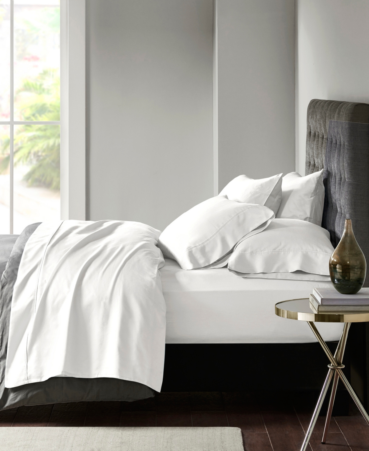 Madison Park 800 Thread Count Cotton Blend Sateen 6-pc. Sheet Set, King In White