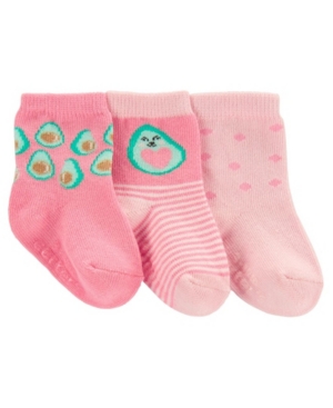 Carter's Baby Boys and Girls Avocado Socks Pack of 3