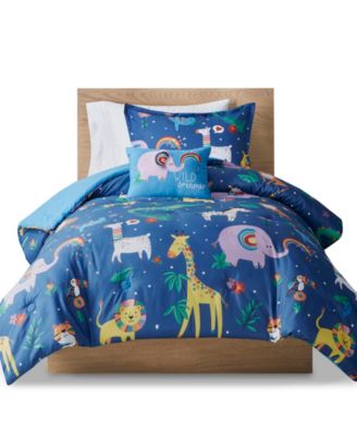 Rainbow Animals Twin Printed Comforter, Set of 3