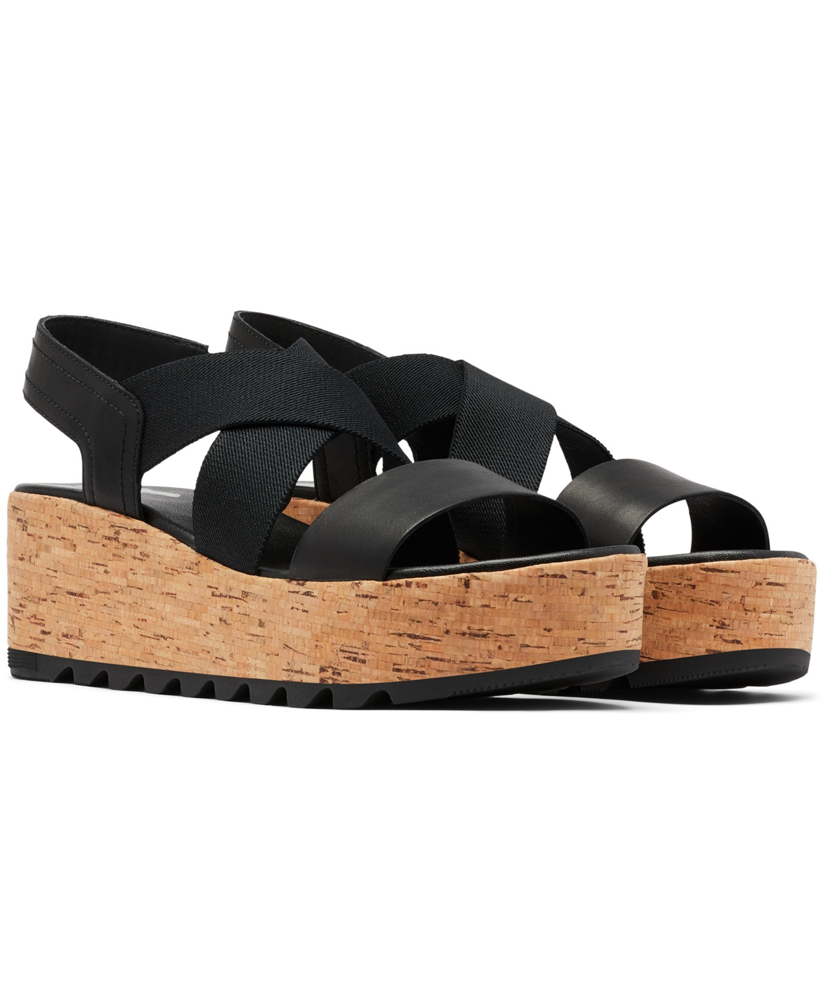 Size 8 SOREL Cameron Flatform Sandal, in Black at Nordstrom