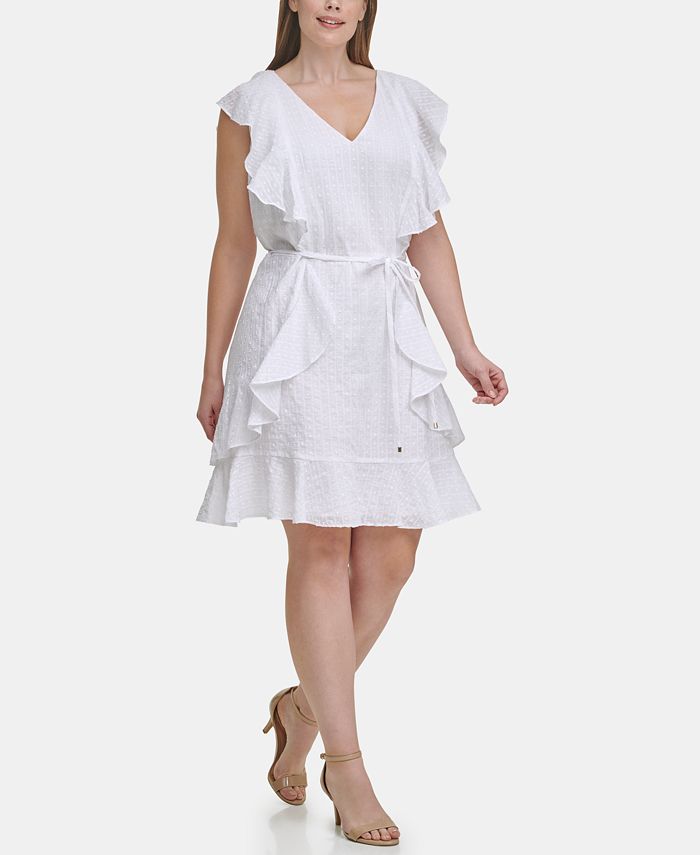 Macy's tommy hilfiger white dress store