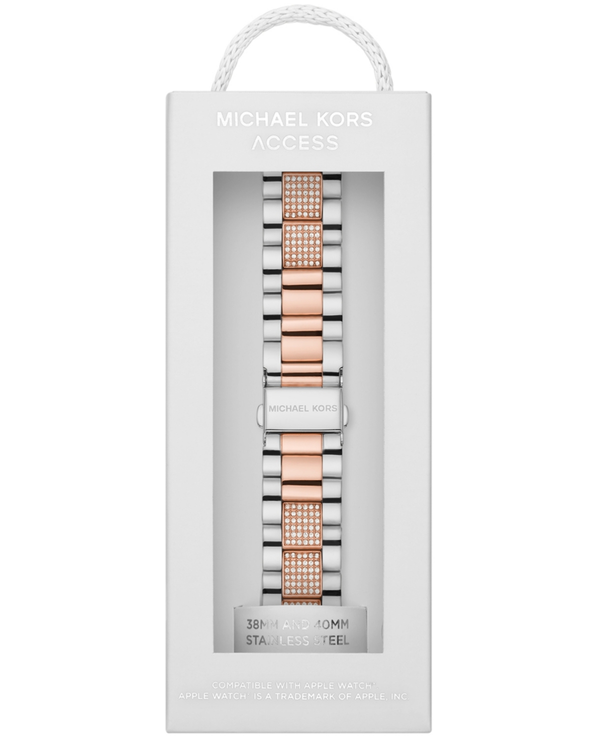 Shop Michael Kors Two-tone Stainless Steel 38/40mm Bracelet Band For Apple Watch In Two Tone