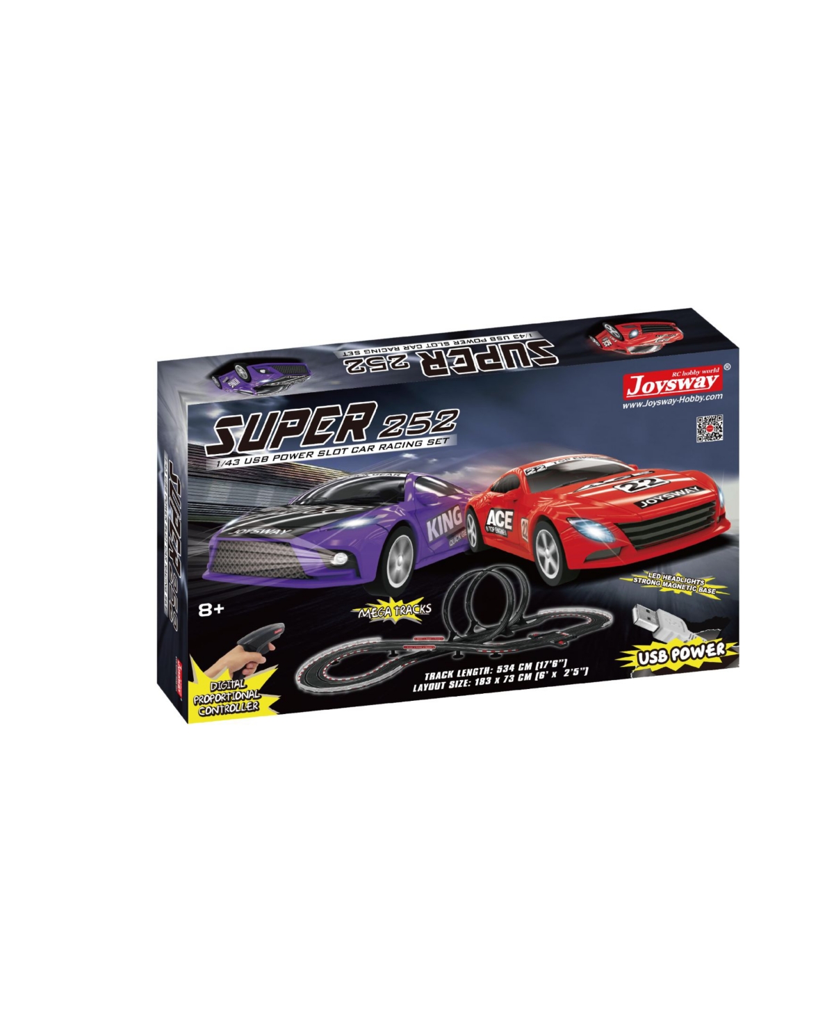 Ponycycle Joysway Super 252 143 Usb Power Slot Car Racing set Shop