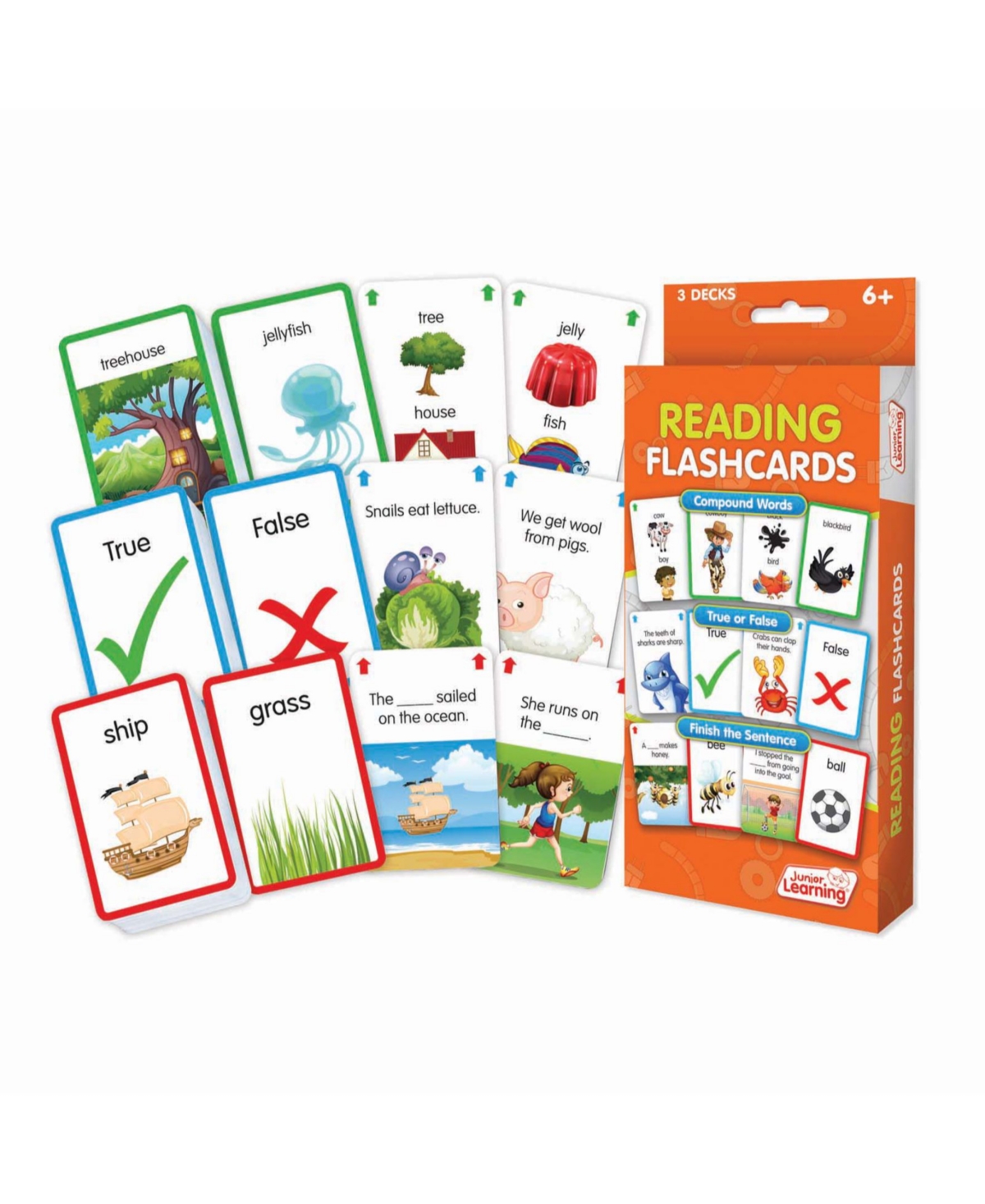 Redbox Junior Learning Reading Flashcards Educational Learning Set In Open Misce