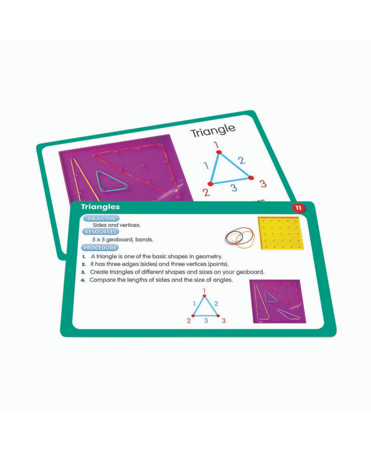 Shop Redbox Junior Learning 50 Geoboard Educational Activity Cards For Math Skills In Open Misce