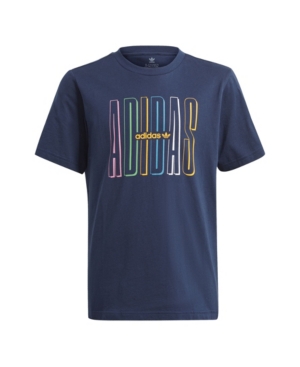 adidas Big Boys Graphic Logo Print Tee