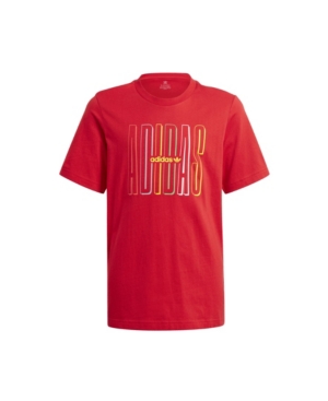 adidas Big Boys Graphic Logo Print Tee