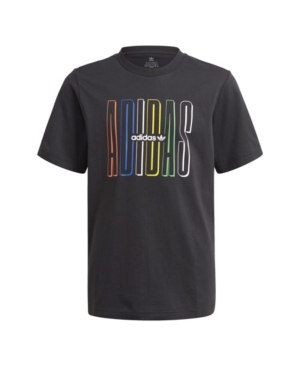 adidas Big Boys Graphic Logo Print Tee