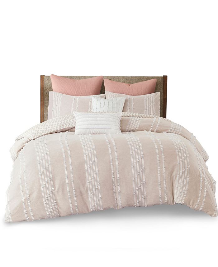 INK+IVY Kara 3 Piece Cotton Jacquard Comforter Set, Full/Queen Macy's