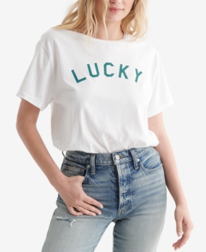 Lucky Brand COTTON LUCKY ARCHIVED LOGO-GRAPHIC T-SHIRT
