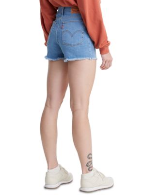 levis distressed denim shorts