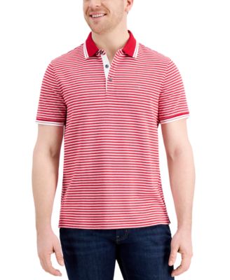 Men's Greenwich Modern-Fit Stripe Polo Shirt, Created for Macy's 