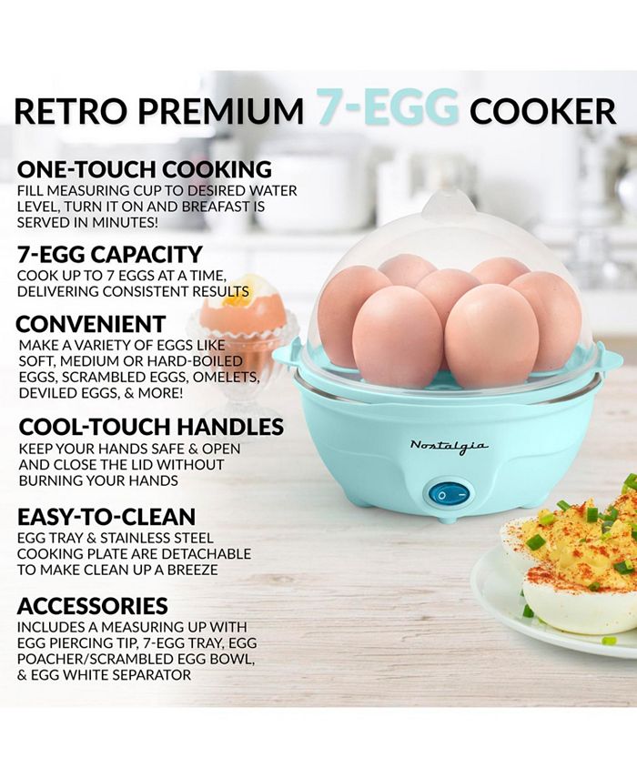 Nostalgia EC7AQ Premium 7Egg Cooker, Aqua Macy's