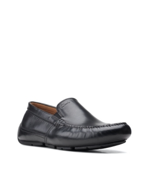 Clarks Men's Markman Seam Slip-on Drivers Men's Shoes In Black Leather ...