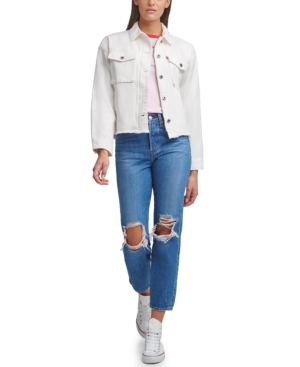 Levi's Cropped Cotton Utility Jacket