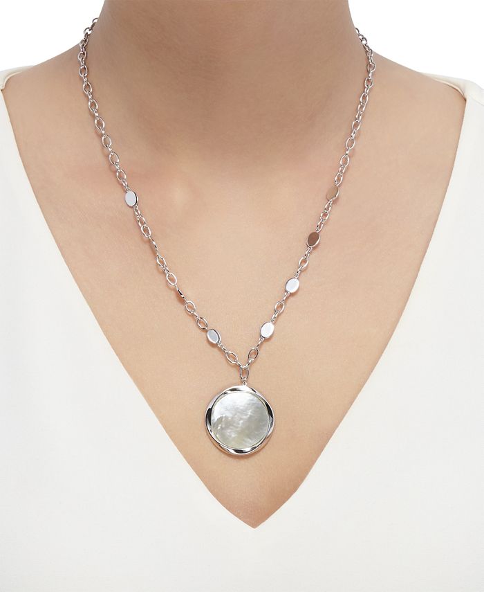 Mother of pearl disc necklace Clearance
