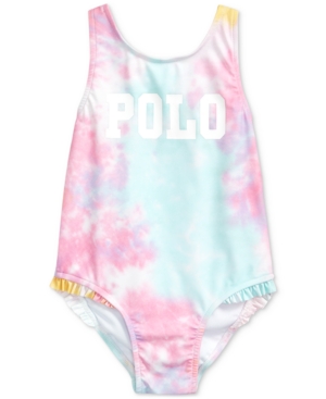 Ralph Lauren Baby Girls Tie-Dyed One-Piece Swimsuit