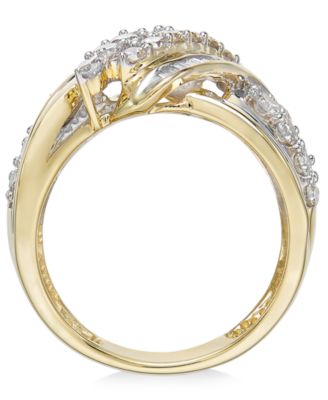 Diamond Double-Row Center Ring (2 ct. t.w.) in 14k Gold , 14K White Gold or 14K Rose Gold