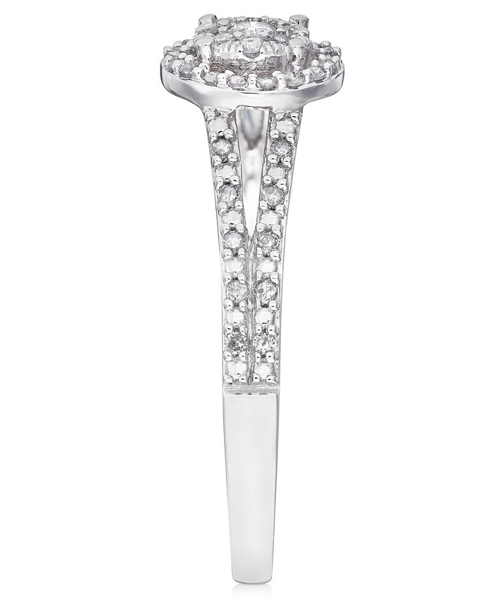 Promised Love Diamond Promise Ring in 10k White Gold ( 1/4 ct. t.w.) -  Macy's