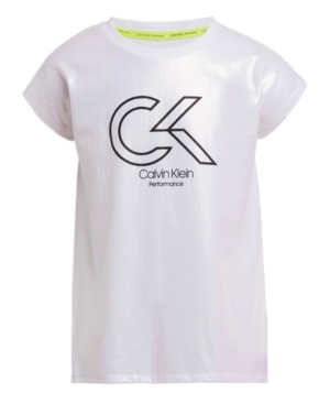 Calvin Klein Performance Big Girls Iridescent Foil Tee