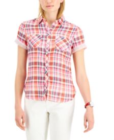 Double-Faced Plaid Camp Shirt