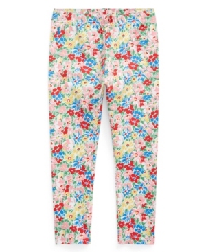 Toddler Girls Floral Stretch Jersey Legging Pants