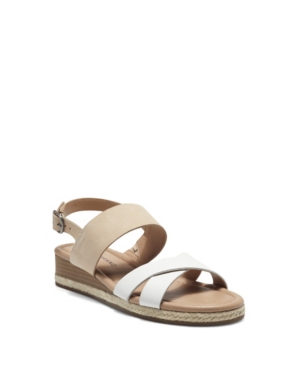 Lucky Brand Women's Waeka Crisscross Strap Wedge Sandals Women's Shoes