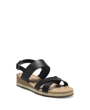 Lucky Brand Women's Waeka Crisscross Strap Wedge Sandals Women's Shoes