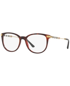 Burberry Logo Striped Flat Mirror In Red Tort