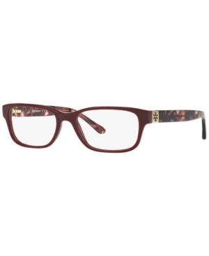 Tory Burch Ty2067 Women's Rectangle Eyeglasses In Bordeaux