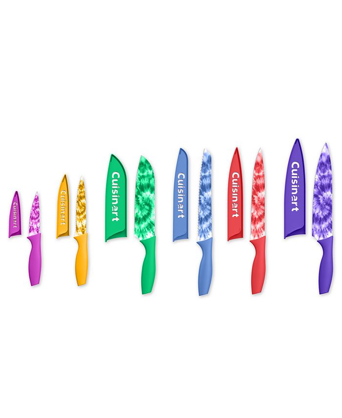 Cuisinart Cutlery 12 piece Ceramic Coated Printed Knife Set with Sheaths~  NATURE