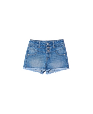 Big Girls Button Fly High Waist Denim Shorts