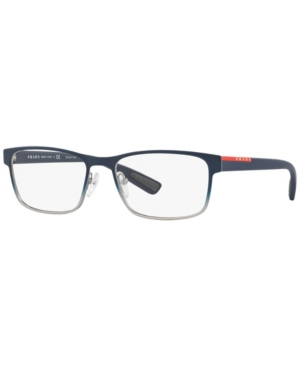 Prada Ps 50gv Men's Rectangle Eyeglasses In Blue Gradi